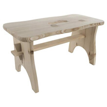 Plain Pine Wooden Stool | 395 x 190 x 210 mm | Child Foot Step Small Chair | Plain Unpainted Wood To Decorate Painting Staining