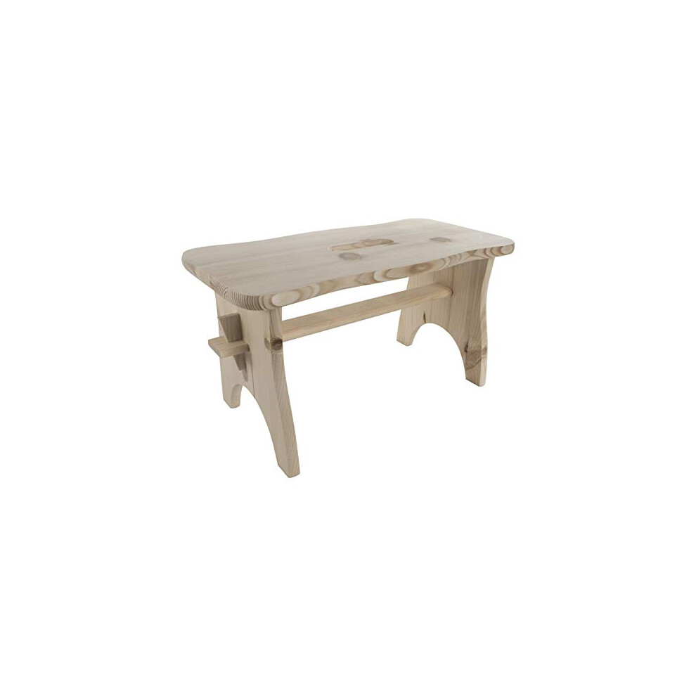 Plain Pine Wooden Stool | 395 x 190 x 210 mm | Child Foot Step Small Chair | Plain Unpainted Wood To Decorate Painting Staining-image-OPC-PDVHT6R-NEW