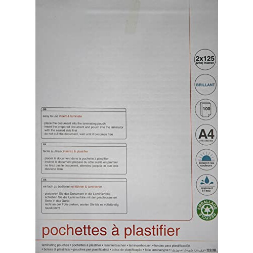 2x125 Micron A4 Laminating Pouch (Pack of 100) 1