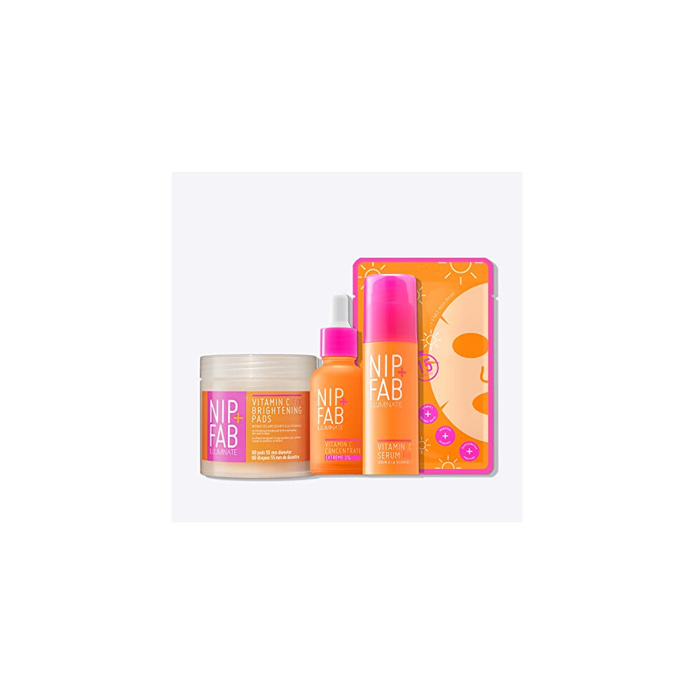 Vitamin C Glow Up Bundle | lluminate the Face Skin Complexion | Luminosity-Boosting | Hydrate and Plumping Face Skin, Vitamin C Fix 4 Products Set