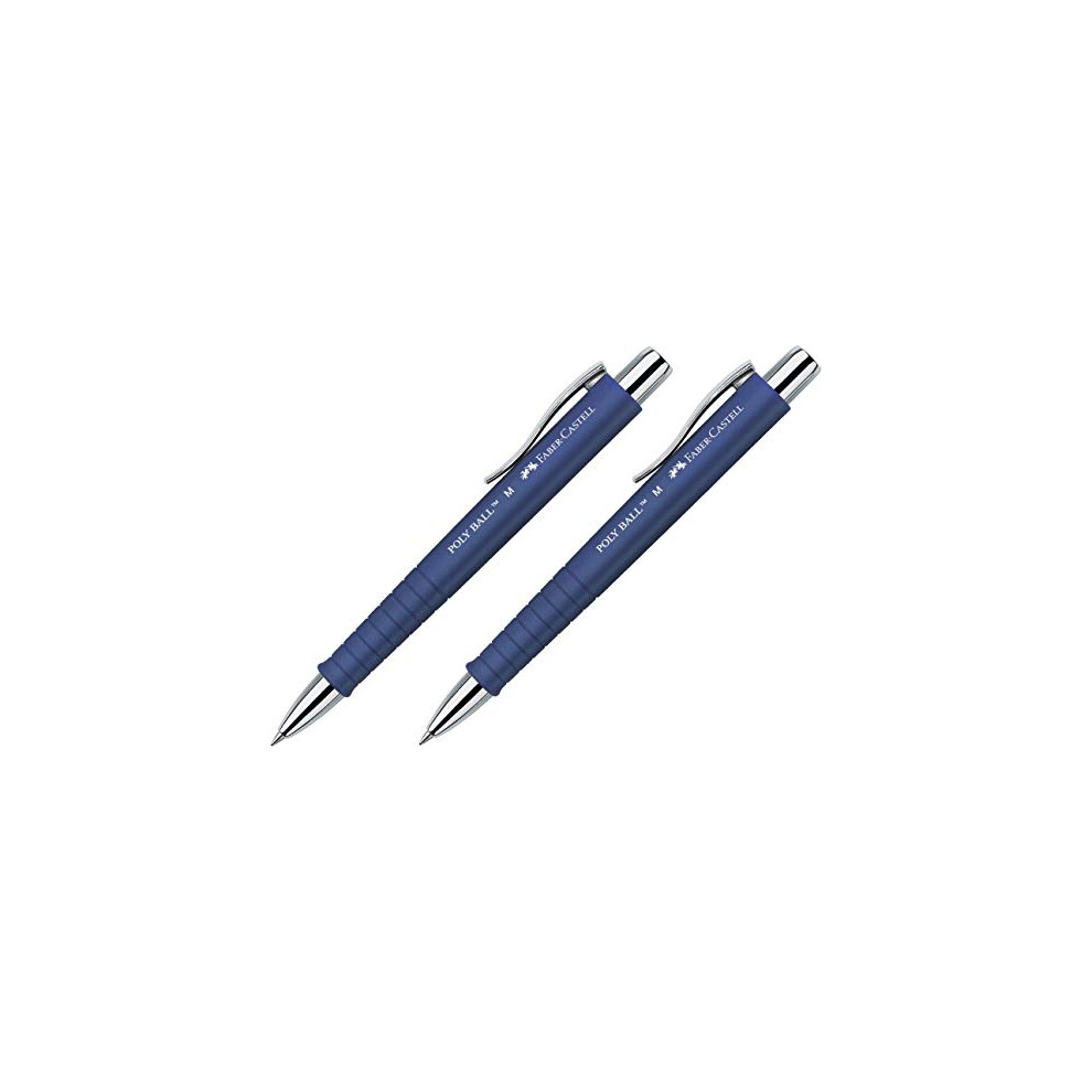 Poly Ball Ballpoint Pen Blue (Pack of 2)