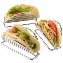 Taco Holders Stand Stainless Steel Taco Rack Tray Stand Up Holder Kitchen Set for Tortillas, Burritos, Parties & Restaurants (Taco Holder)
