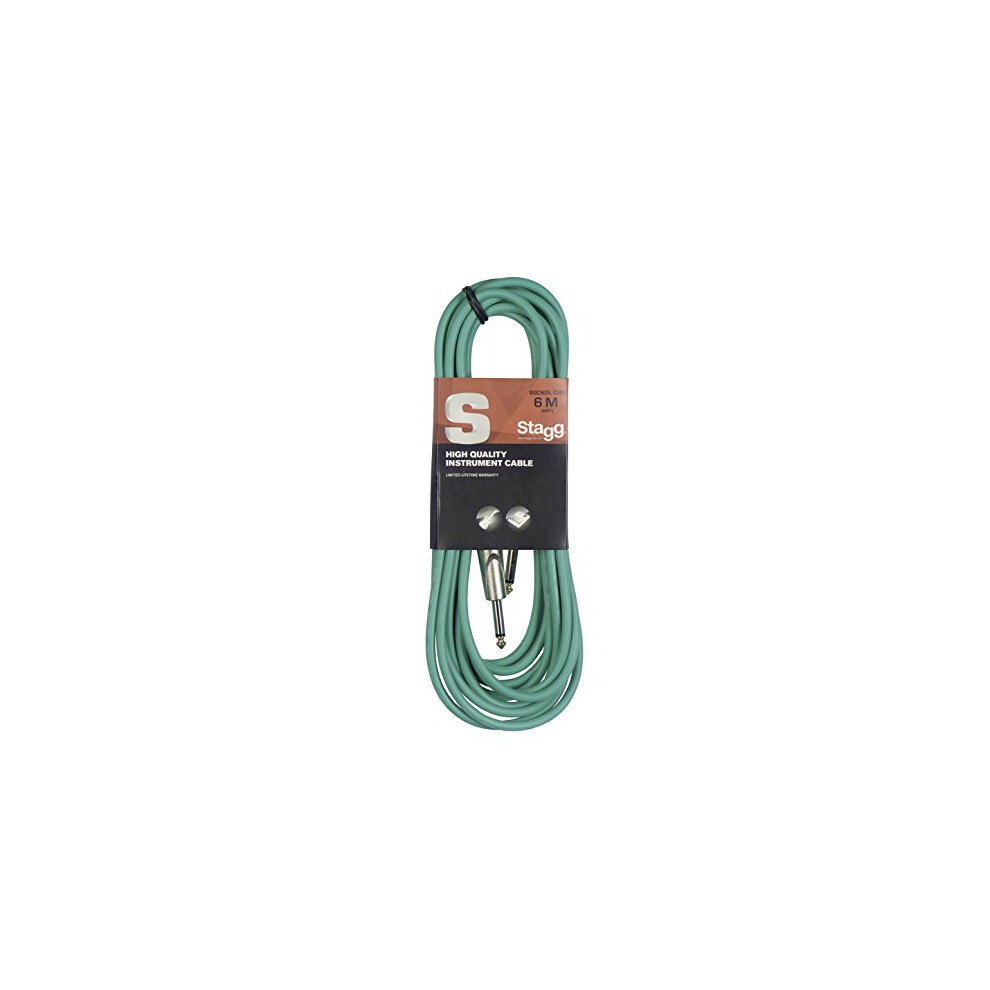 SGC6DL CGR S-Series Deluxe 20 Foot Instrument Cable, Green