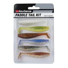 Paddletail Soft Lure Kit, 6 All-Round Soft Baits in Proven Fish-Catching Colours, Ideal For Perch, Pike, and Zander, Fish With Jig Head, Dropshot,