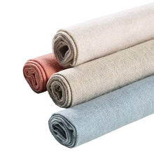 Needlework Fabric, 4Pcs 4 Colors Natural Linen Fabric Solid Colored Embroidery Fabric Cross Stitch Aida Cloth for Making Garment Craft, Needle