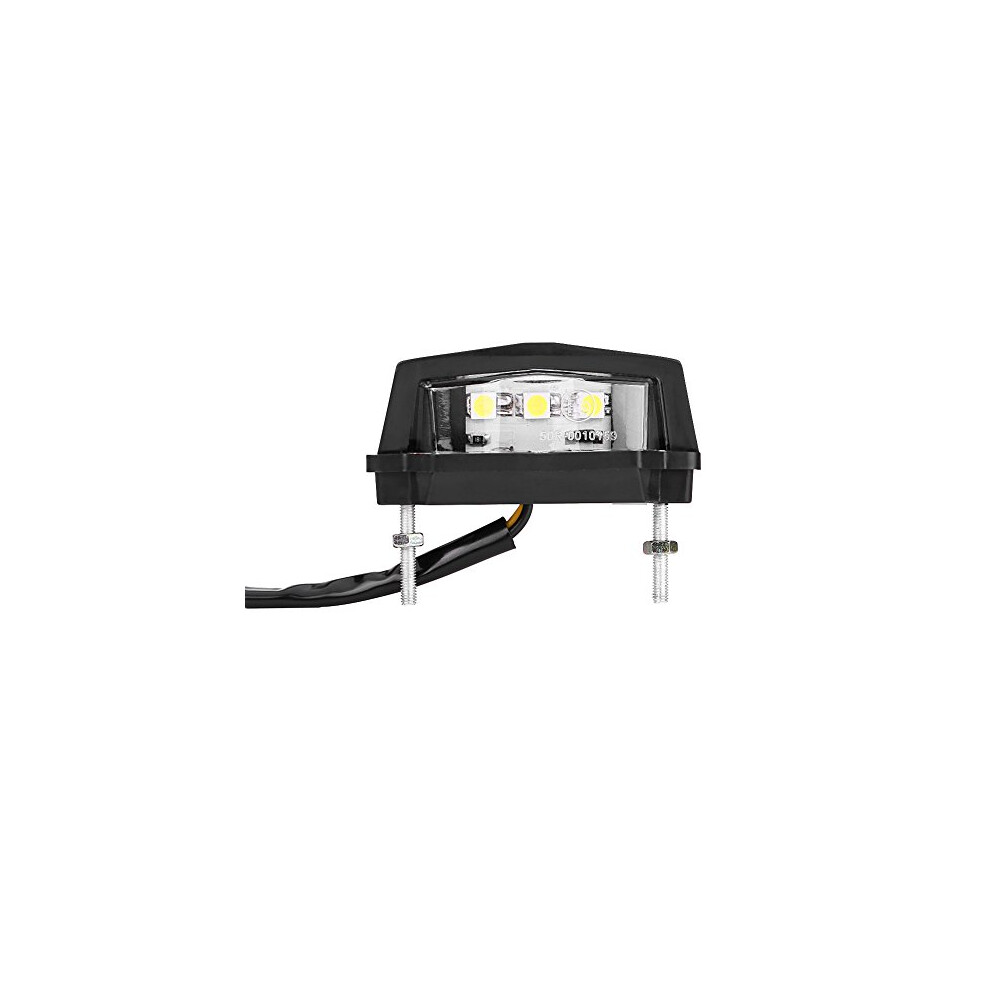Motorcycle Bike Led Number License Plate Led Holder, 12V Universal Led Motorcycle Motorbike Number Led License Plate Bracket Quad Rear Light 708223384579