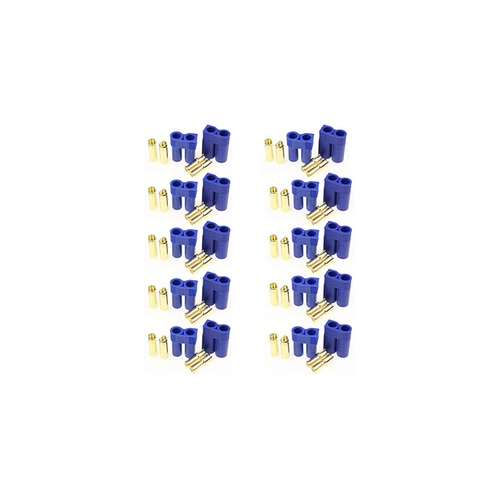 Yowoo 10 Pairs Ec5 Connector Male Female 5.0Mm Bullet Banana Plug Plug For Rc Esc Lipo Battery Device Electric Motor Gold 749782977741
