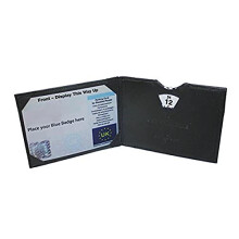 Blue Badge Leather Wallet/Disabled Parking Permit Holder with Clock (Eligible for VAT relief in the UK)