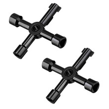 Utility Key 2 Pack Black Electric Keys Cabinet 4-Way Multi-Application Gas Meter Cupboard Cabinet