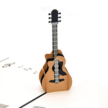 3D Pop Up Greeting Cards Blank Cards for Most Occastions (Guitar) (Black)