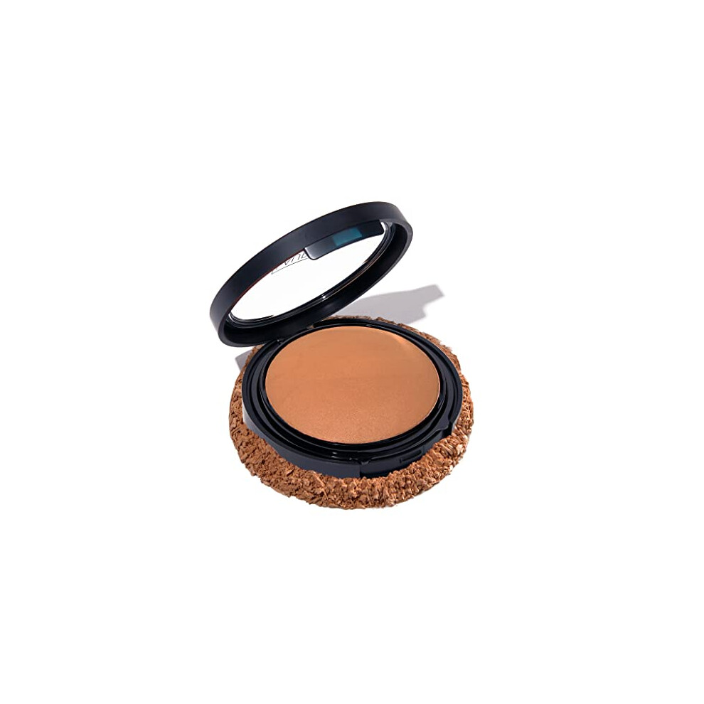 LAURA GELLER NEW YORK Baked Double Take Powder Foundation - Deep - Buildable Medium to Full Coverage - Matte Finish