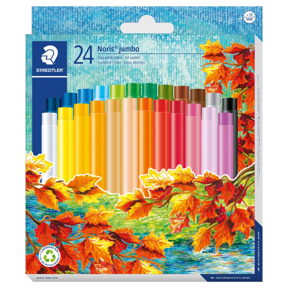 243 NC24 Noris Jumbo Oil Pastel 11mm - Assorted Colours (Pack of 24)