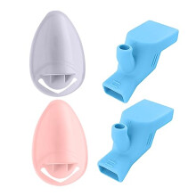 Pack of 2 Tap Extensions, 2 Pieces Tap Splash Guard, Kitchen Sink Supplement, Sink Water Diverter Children's Hand Washing Tap Extension, for Kitchen,