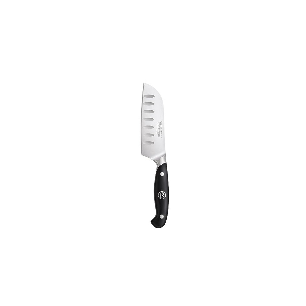 New Professional Santoku Knife 12cm. Crafted from German 1.4116 Stainless Steel. All Purpose Knife for Slicing, Dicing, Chopping and Mincing.