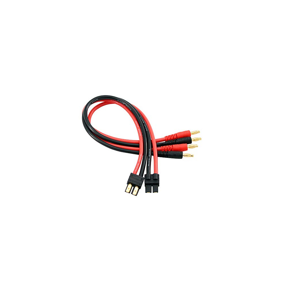 2Pcs Traxxas Trx Connector Plug To 4Mm Banana Plugs Battery Charge Lead Adapter Cable 12Awg 30Cm 619191638581