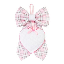 - Birth Ribbon with Heart-Shaped Pendant in Aida Canvas 55 Holes to Embroider, Made of Cotton, Ideal to Hang to Announce The Birth of a Baby Girl, 100