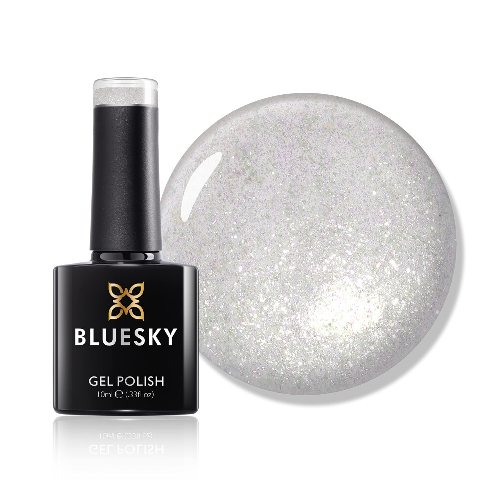 Gel Nail Polish, Snow Princess Dc010, White Glitter, Long Lasting, Chip Resistant, 10 ml (Requires Drying Under UV LED Lamp)