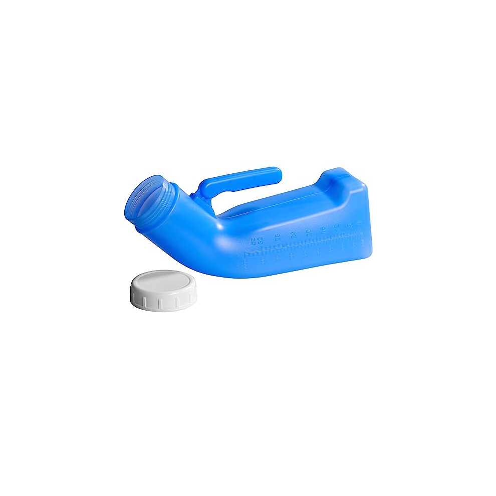 Urinal Bottle Portable Urinal Toilet 1L Male Plastic Pee Bottle Urine Bottles with Lid Wee Potty for Travel Tent Camping Emergency