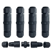 4 Pieces 3 Way Waterproof Outdoor Cable Connectors, IP68 Waterproof Junction Box Outdoor Cable Connector, for Cable Diameter 59 mm (Screw Type)
