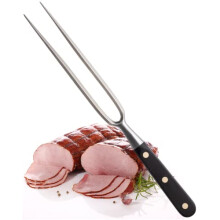 Forte Range 18cm Carving Fork, Made in England, High Carbon Stainless Steel, Full Tang Prongs. Durable, Ergonomic, Hand Finished, Triple Brass Rivet