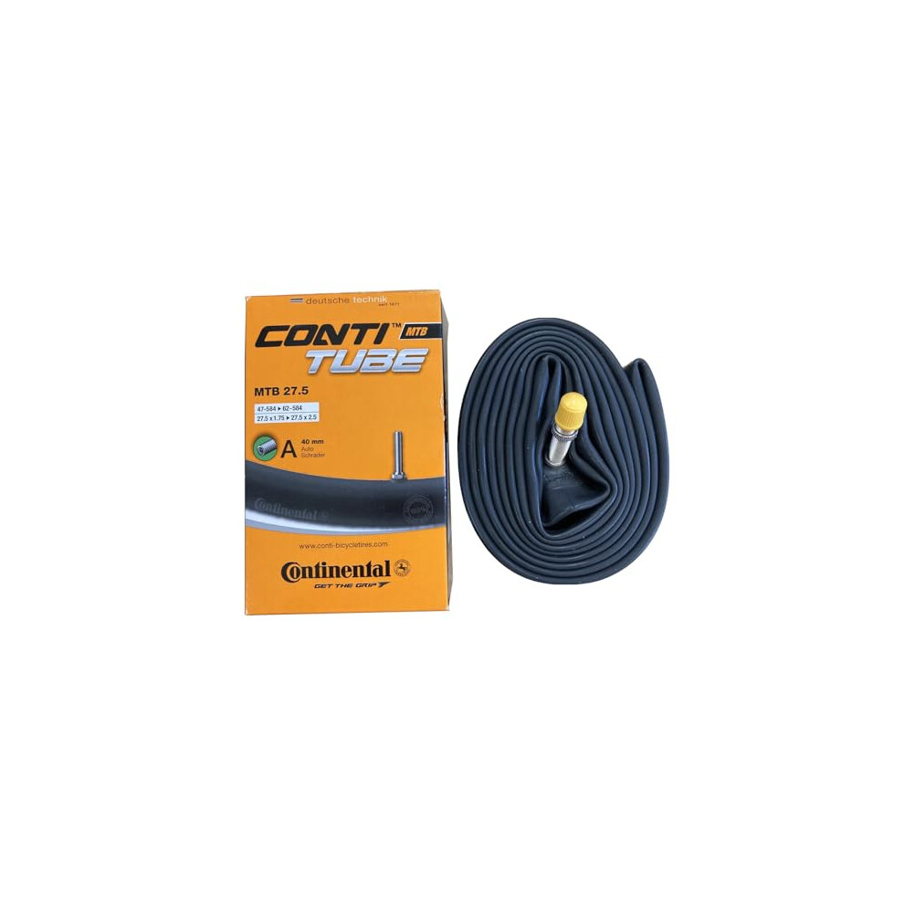 2 x Continental MTB 27.5 Mountain Bike inner tube Schrader Valve 650B,Black