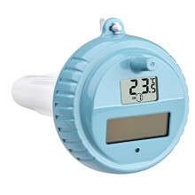 Replacement Solar Pool Transmitter, 30.3216.20, Digital, for TFA Radio Stations 30.3054 | 30.3056, with Temperature Display, Turquoise
