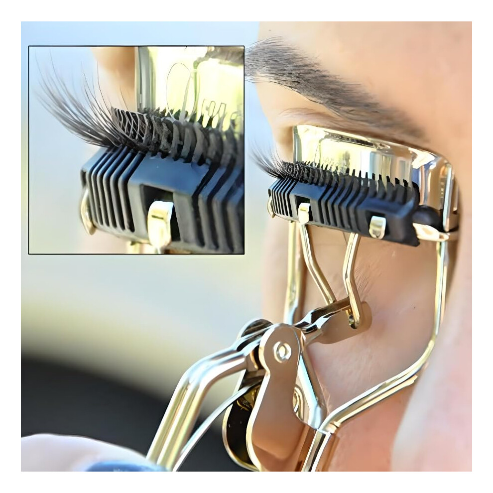 Professional eyelash curler with built-in comb, eyelash curler with comb clip eyelash curler with integrated comb