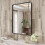 Living And Home (Black) Rectangular Metal Framed Wall Mirror Decorative 3
