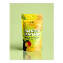 Premium Livsmart Mango Matcha Tea Powder For Weight loss, Energy Booster and Antioxidants Rich - Naturally Detoxified Energizing Blend for 50 Servings
