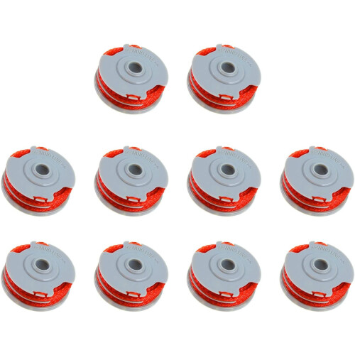 (10) CDIYTOOL String Trimmer Spool Line, 0.06" Autofeed Spool and Line Spools, Double Line String Trimmer Weed Eater Spools Line for Flymo Fly021 Grass