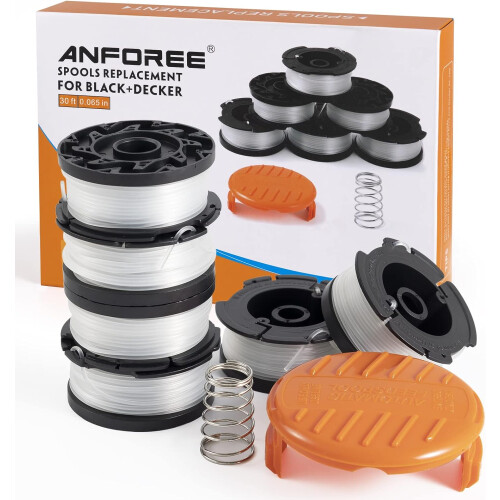 Strimmer Spool Line for Black and Decker, 8Pcs String Trimmer Replacement Spools Compatible with Black & Decker Grass Cutter Trimmer Wire Refills 1