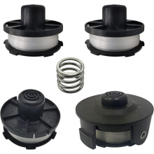 (4 spools cap spring) Makita 196146-9/195858-1Replacement Trimmer Spool and Line 1.6mm for Makita Akkusense 18V DUR1817 DUR181RF DUR181 Grass Trimmer (4 spools cap spring)