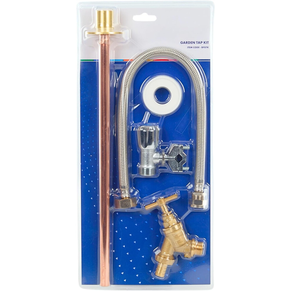 Outside Garden Tap Kit Self Cutting Easy DIY Fitment for Outdoor Bibtap