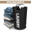 Black Large Washing Laundry Basket Hand Stitched Collapsible Fabric 2