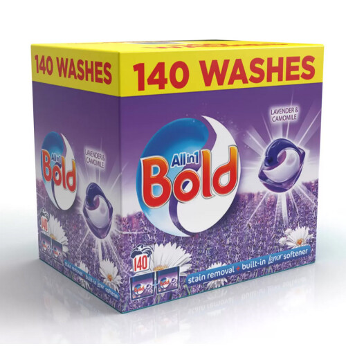 Bold 140 Bold All in One Pods Washing Capsule Laundry Detergent