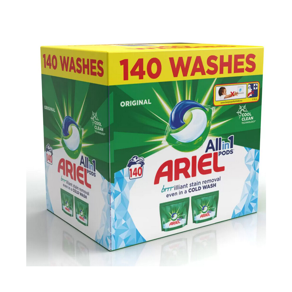 140 Original Wash Ariel All in One  Clothes Washing Pods