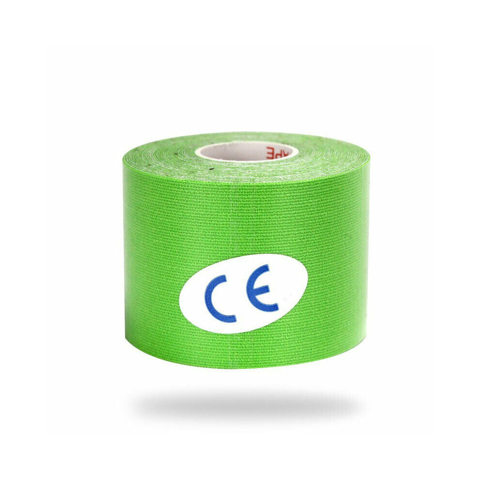 (GREEN, 1 Roll 5cm x 5m ) Muscle Strain Injury Support Physio Sports