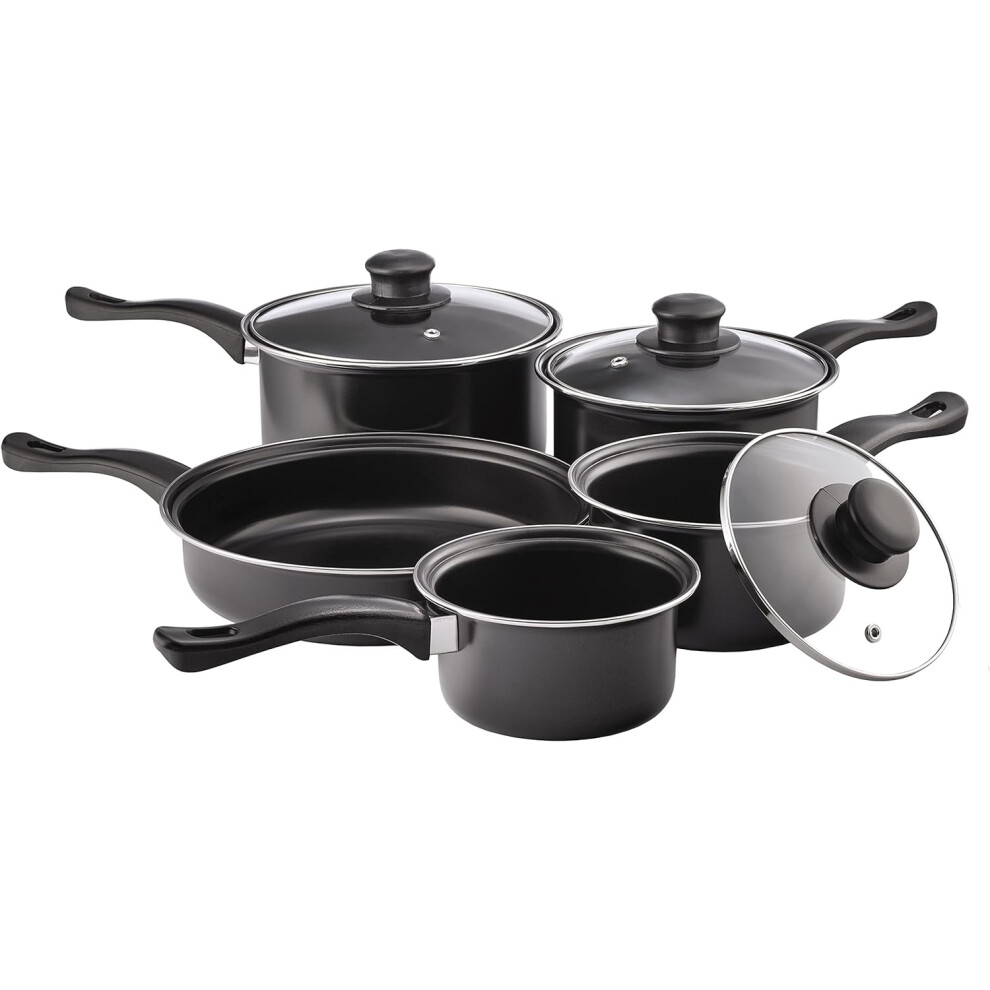 5Pcs Non Stick Cookware Kitchen Induction With Lids Saucepan Set P105