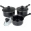 3Pcs Non Stick Cookware Kitchen Induction With Lids Saucepan Set P120 1