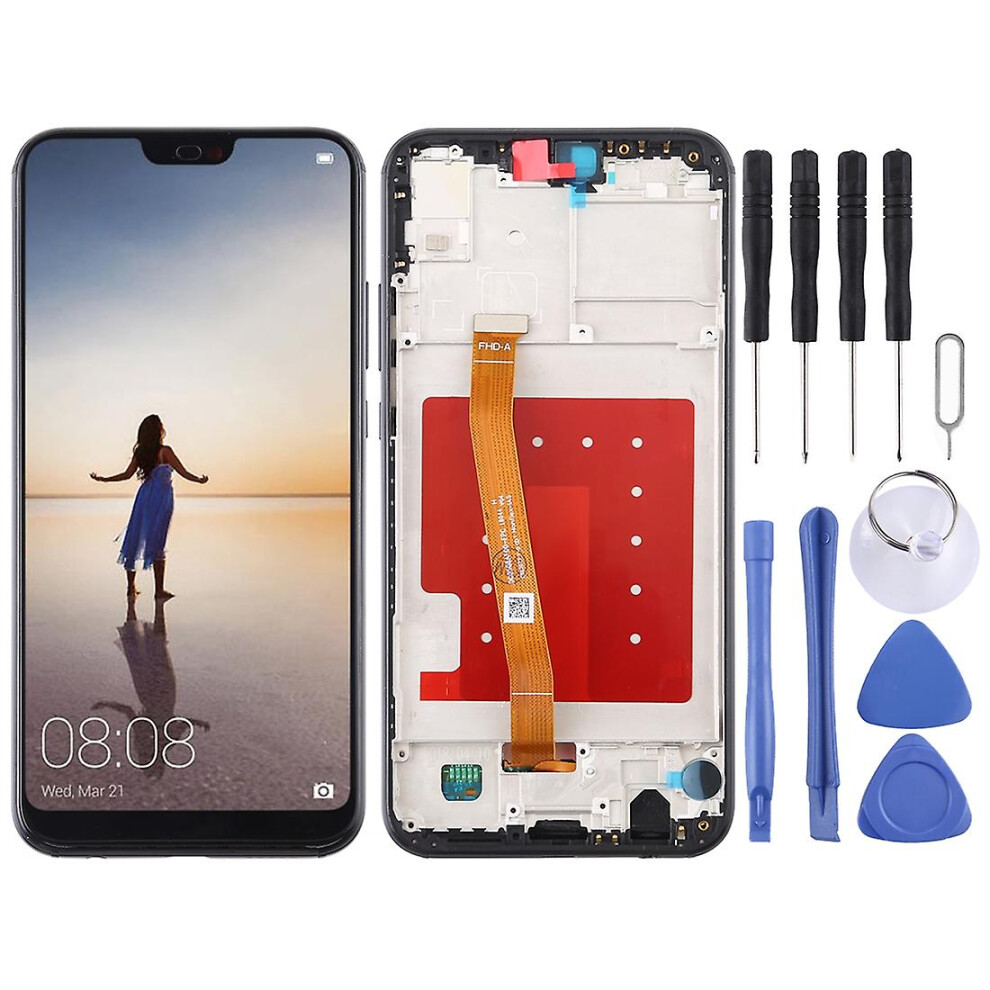 (Black) Lcd Screen With Frame For Huawei P20 Lite / Nova 3E(Black) Black 9033322051963