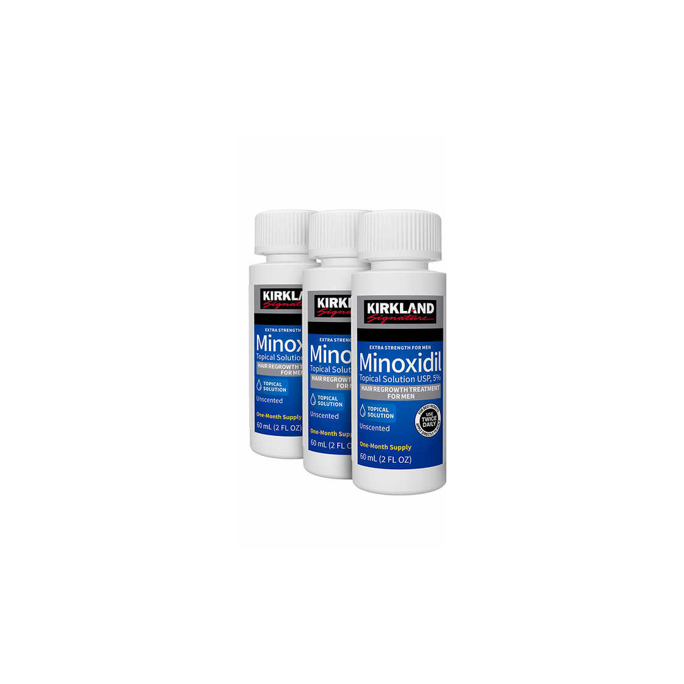 (3 Month Supply) Kirkland Minoxidil 5%, Mens Hair Loss Treatment New packaging1/3/6 Months supply