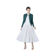 (Ivory-90cm Length, M) Women Short Underskirts Petticoat For Dresses 100% Cotton Half Slip With Lace Trim Elastic Waist Anti-static