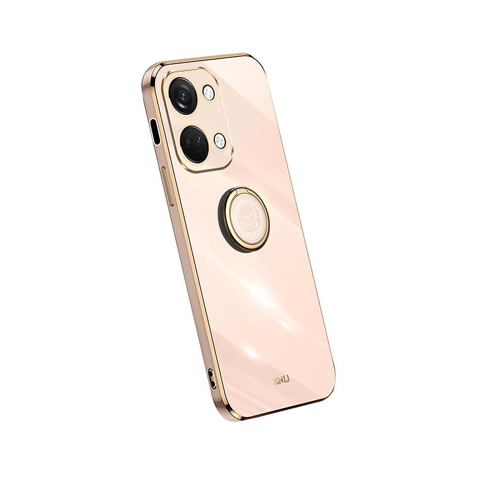 (Pink) Xinli For Oneplus Nord 3 5G/Ace 2V Ring Holder Kickstand Tpu Case Electroplating Phone Cover Pink 6956163054449