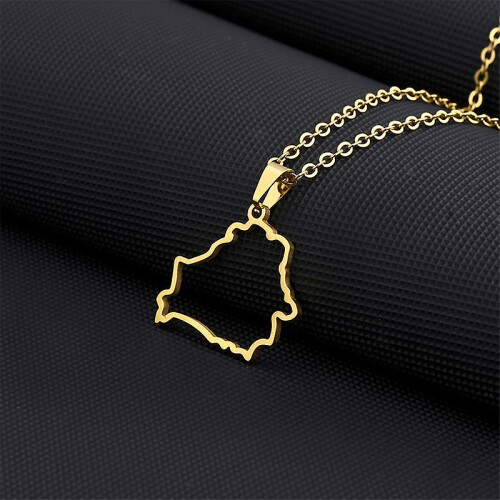 (A2) New Belarus Map Pendant Necklace For Men