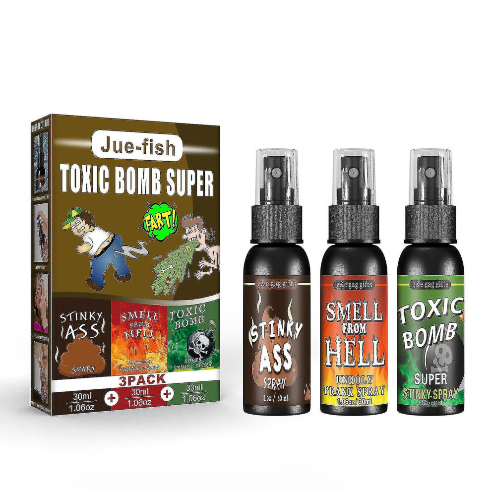 (3pcs) 30ml Fart Can Stink Smelly Stinky Gas Crap Gag Prank Joke Game () #calu