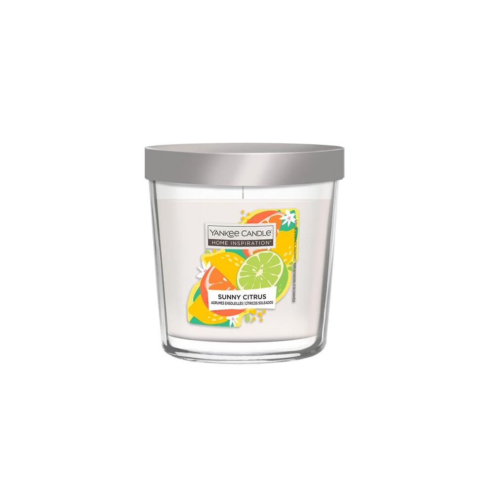 Yankee Candle Tumbler Glass Scented Home Room Fragrance Sunny Citrus 200g