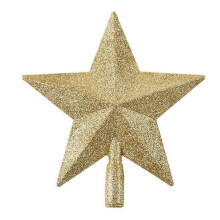 (Gold) Christmas Glitter Star Xmas Tree Topper Decor Tree Top Festive Ornament