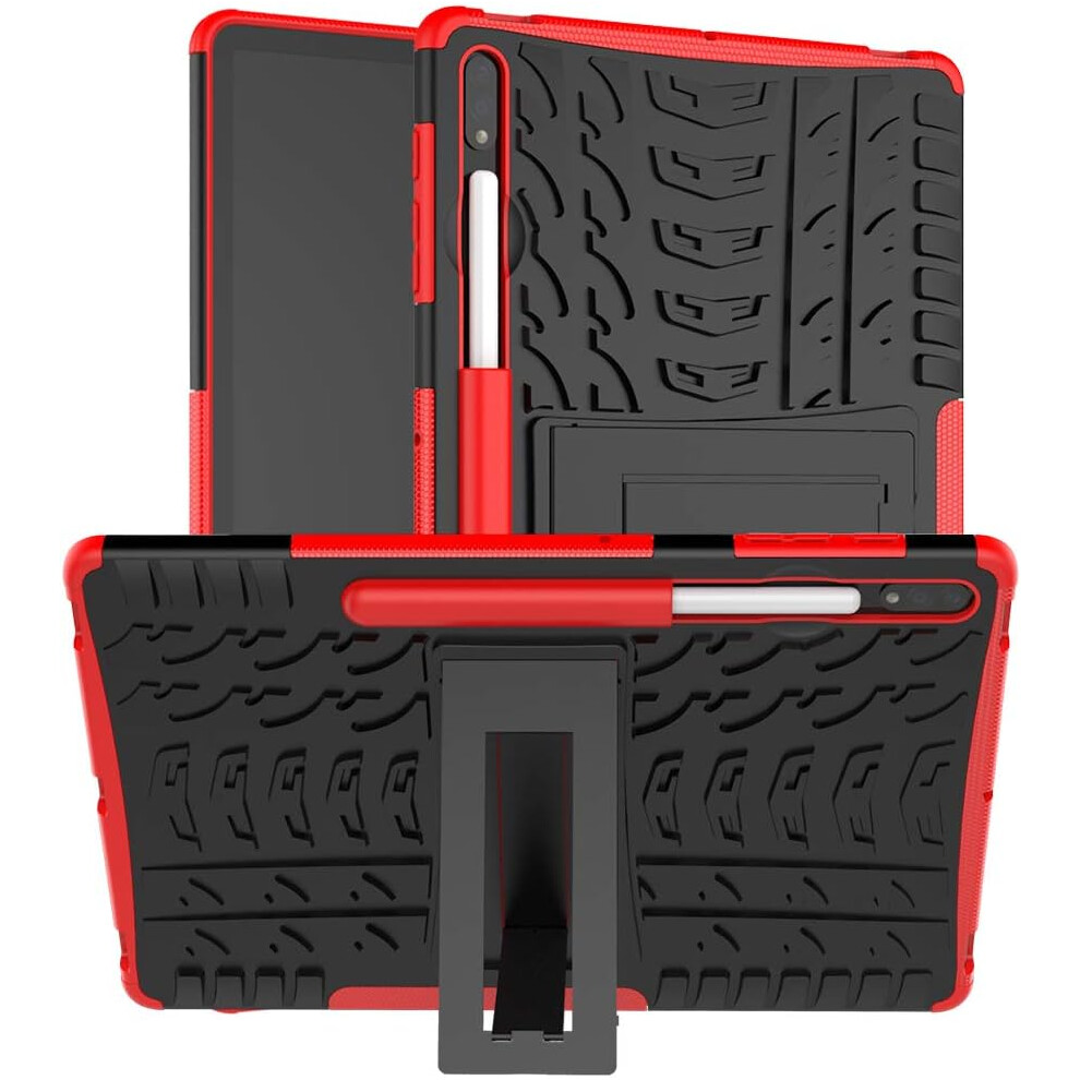 (Red) Samsung Galaxy Tab S9 Plus Shockproof Tablet Cover Red 5056298018055