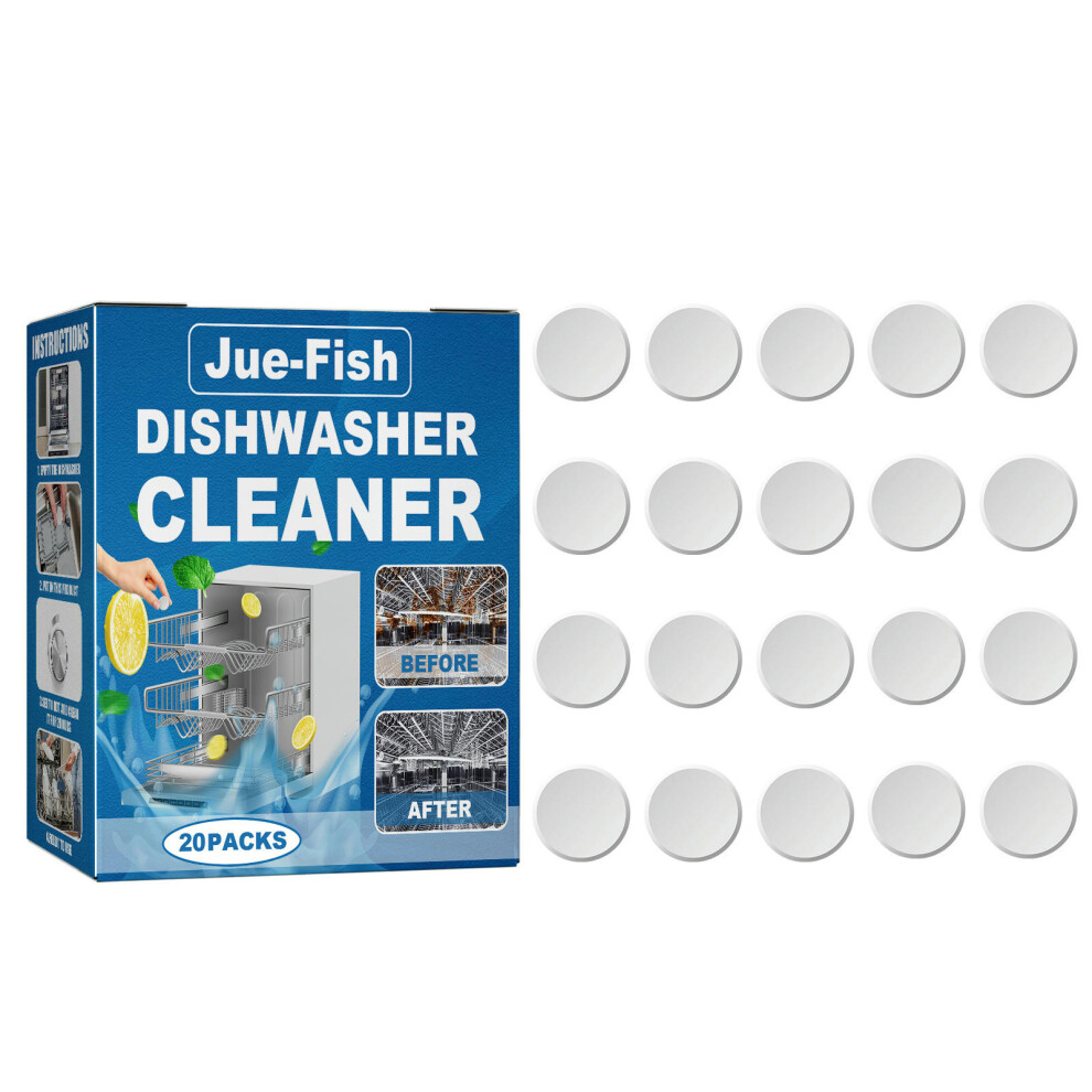 (20pack/box) Jue-Fish Dishwasher Cleaning Tablets To Decontaminate Oil Stains, Scale Cleaning Tablets, Dishwasher Cleaning Special Maintenance Tablets