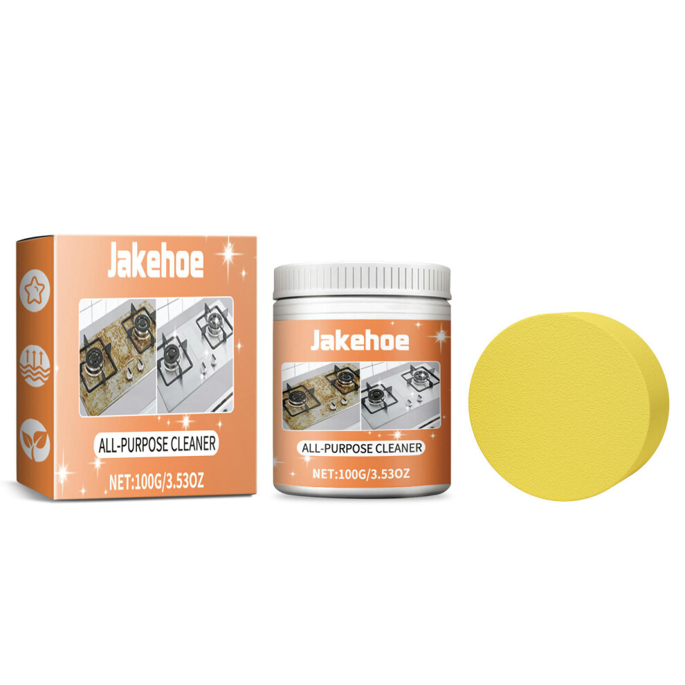 (100g + sponge) JakeHoe Multi -Purpose Clean Clean Cleaning Paste Kitchen Burst Stove Oil Stain Oil Stain Oil Stains, Easy Clean And Polished